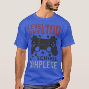 Camiseta Nivel 100 Días Escolares Para Niños De Videojuegos