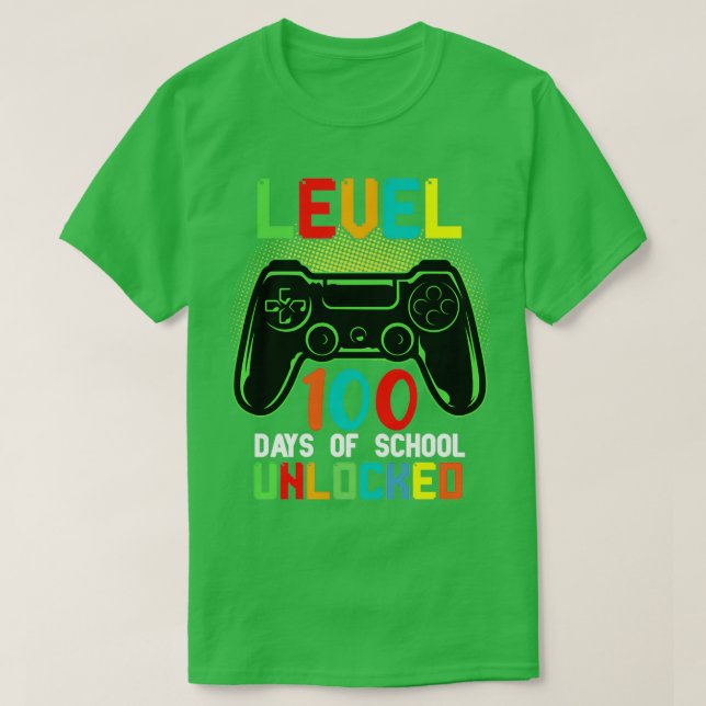 Camiseta Nivel 100 días salvajes de la escuela Sin bloqueo  (Diseño del anverso)