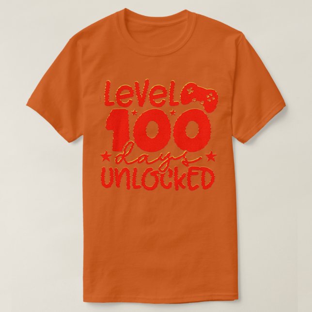 Camiseta Nivel 100 días sin bloqueo100 días de escuela para (Diseño del anverso)