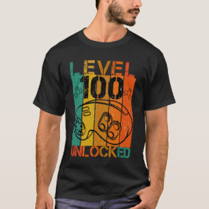 CAMISETA NIVEL 100 JUEGO DIVERTIDO DESBLOQUEADO 100 CUMPLEA