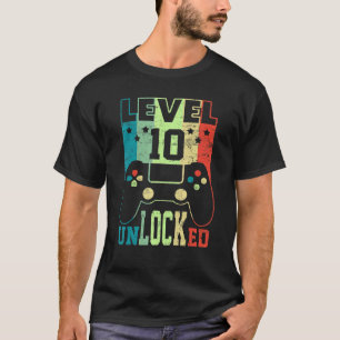 Camiseta Nivel 10 Camisas desbloqueadas Gracioso Video Game