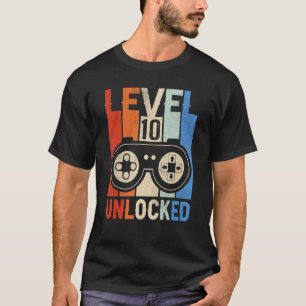 Camiseta Nivel 10 Camisas desbloqueadas Gracioso Video Game