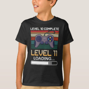 Camiseta Nivel 10 Completo Nivel 11 Videojuego de Cumplea