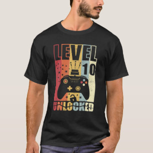 Camiseta Nivel 10 Desbloquea Actualización De Cumpleaños 10