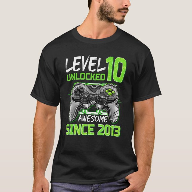 Camiseta Nivel 10 Desbloqueado Impresionante desde el juego (Anverso)