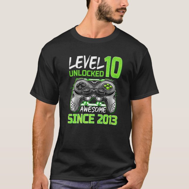 Camiseta Nivel 10 Desbloqueado Impresionante desde el juego (Anverso)