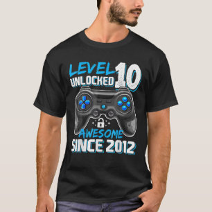 Camiseta Nivel 10 Desbloqueado Impresionante Juego De Vídeo