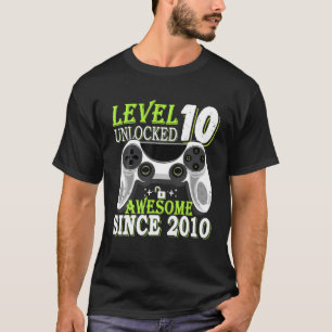 Camiseta Nivel 10 Desbloqueado Impresionante Juego de Video