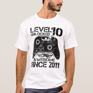 Camiseta Nivel 10 Desbloqueado Impresionante Juego De Video