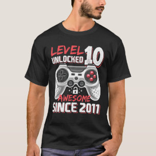 Camiseta Nivel 10 Desbloqueado Impresionante Juego De Video