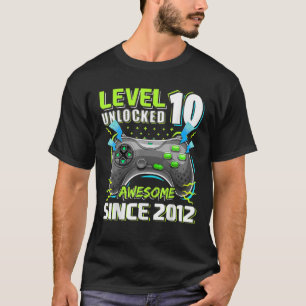 Camiseta Nivel 10 Desbloqueado Impresionante Juego De Vídeo