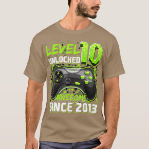 Camiseta Nivel 10 Desbloqueado Impresionante videojuego 201