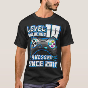 Camiseta Nivel 10 Desbloqueado Impresionante videojuego 201