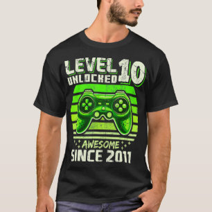 Camiseta Nivel 10 Desbloqueado Impresionante videojuego 201