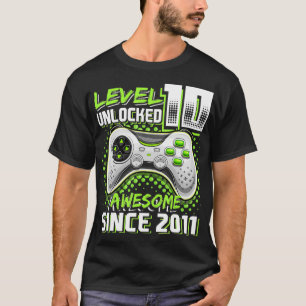 Camiseta Nivel 10 Desbloqueado Impresionante videojuego 201