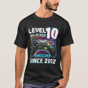 Camiseta Nivel 10 Desbloqueado Impresionante videojuego 201