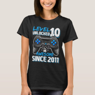 Camiseta Nivel 10 Desbloqueado Impresionante videojuego 201