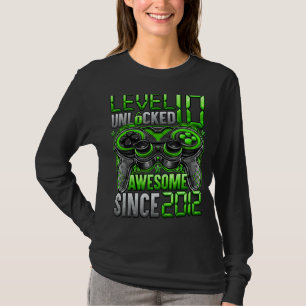 Camiseta Nivel 10 desbloqueado increíble desde 2012 10º cum