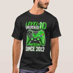 Camiseta Nivel 10 desbloqueado increíble desde 2012 Gamer 1