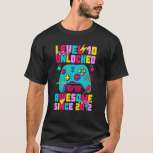 Camiseta Nivel 10 desbloqueado increíble desde 2012 Gamer 1