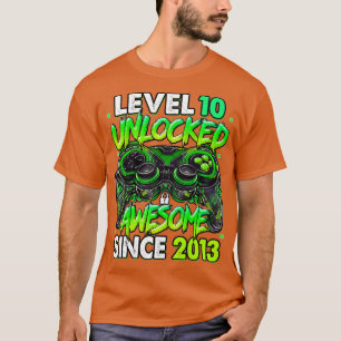 Camiseta Nivel 10 desbloqueado increíble desde 2013 10º cum