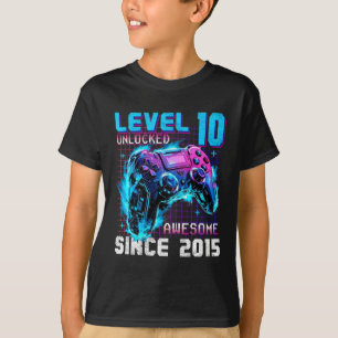 Camiseta Nivel 10 desbloqueado increíble desde 2015 10º cum