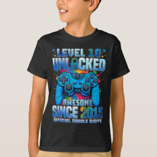 Camiseta Nivel 10 desbloqueado increíble desde 2015 10º cum