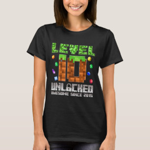 Camiseta Nivel 10 desbloqueado increíble desde 2015 10th Pi