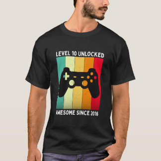 Camiseta nivel 10 desbloqueado increíble desde 2016