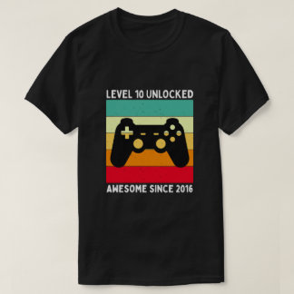Camiseta nivel 10 desbloqueado increíble desde 2016