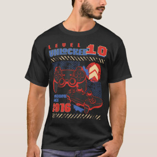 Camiseta Nivel 10 Desbloqueado Increíble Desde 2016 10º