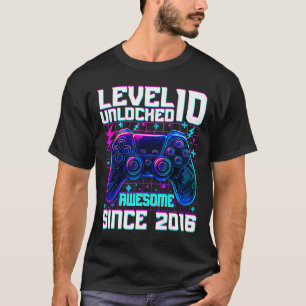 Camiseta Nivel 10 desbloqueado increíble desde 2016 10º cum