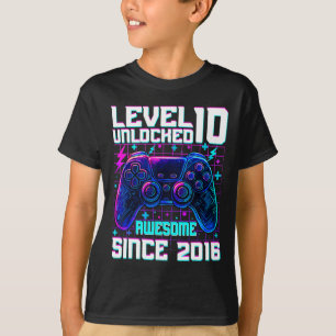 Camiseta Nivel 10 desbloqueado increíble desde 2016 10º cum