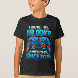 Camiseta Nivel 10 Desbloqueado Increíble Desde 2016 10º Cum