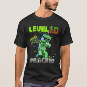 Camiseta Nivel 10 Desbloqueado - Nacimiento Niño Pixel Game