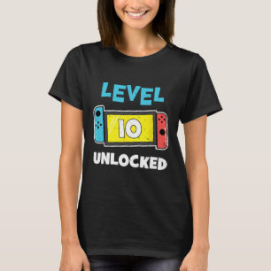 Camiseta Nivel 10 Jugador desbloqueado 10.º regalo de cumpl