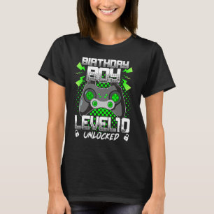 Camiseta Nivel 10 Jugador desbloqueado 10.º Videojuego de c