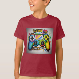 Camiseta Nivel 10 Tee de niños de controlador desbloqueado