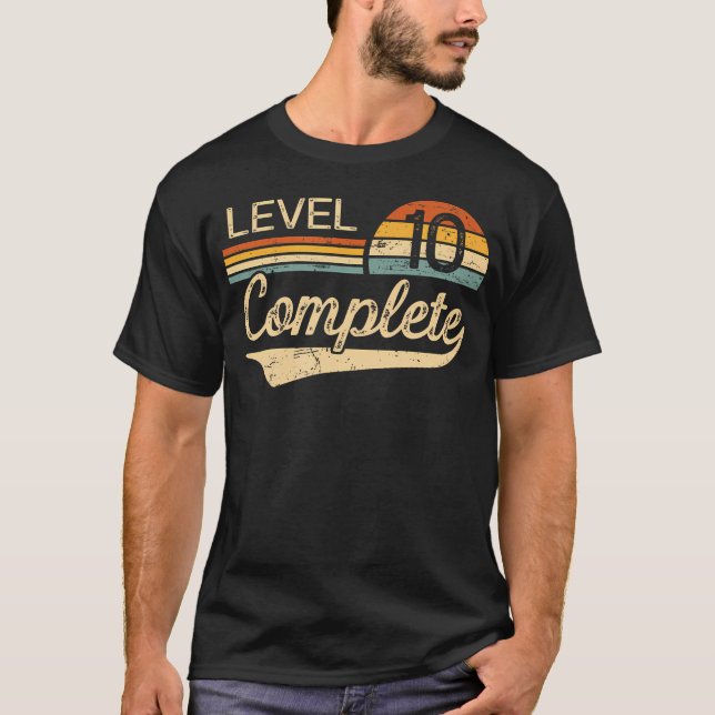Camiseta Nivel 10 Vintage Completo 10º Aniversario Boda (Anverso)