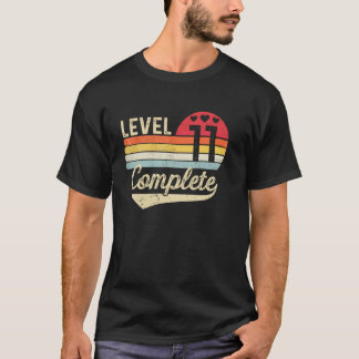 Camiseta Nivel 11 Completo 11º Aniversario de Boda 11 Año