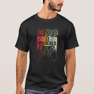 Camiseta Nivel 11 de edad 11 años desbloqueado 11º cumpleañ