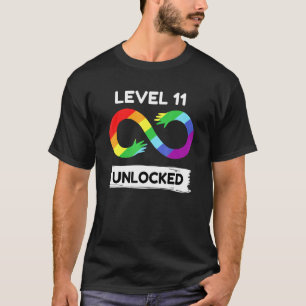 Camiseta Nivel 11 Desbloqueado Conciencia del Autismo Asper
