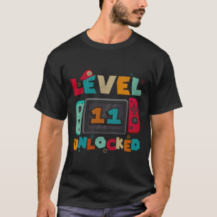 Camiseta Nivel 11 Desbloqueado Cumpleaños de Chicos Jugador