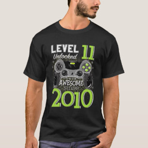 Camiseta Nivel 11 Desbloqueado desde 2010 Video Gamer 1
