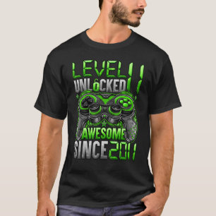 Camiseta Nivel 11 desbloqueado increíble desde 2011 11º cum