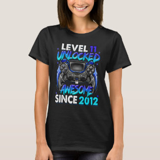 Camiseta Nivel 11 desbloqueado increíble desde 2012 11º cum