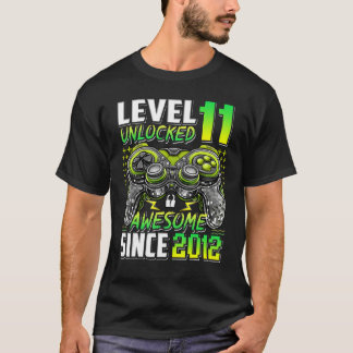 Camiseta Nivel 11 desbloqueado increíble desde 2012 11º cum