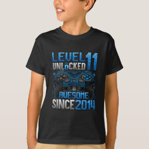 Camiseta Nivel 11 Desbloqueado Regalos para Niños de 11 Año