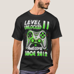 Camiseta Nivel 11 Desbloqueados Impresionante Juego de Vide
