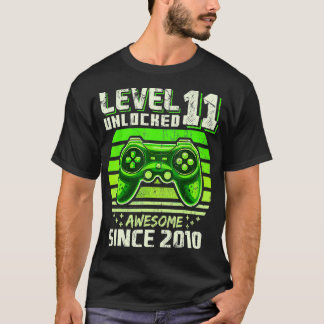 Camiseta Nivel 11 Juego de video 2010 Desbloqueado Impresio